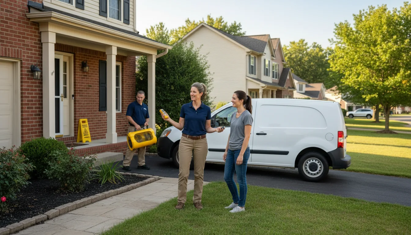 Residential water damage restoration in Vina, AL